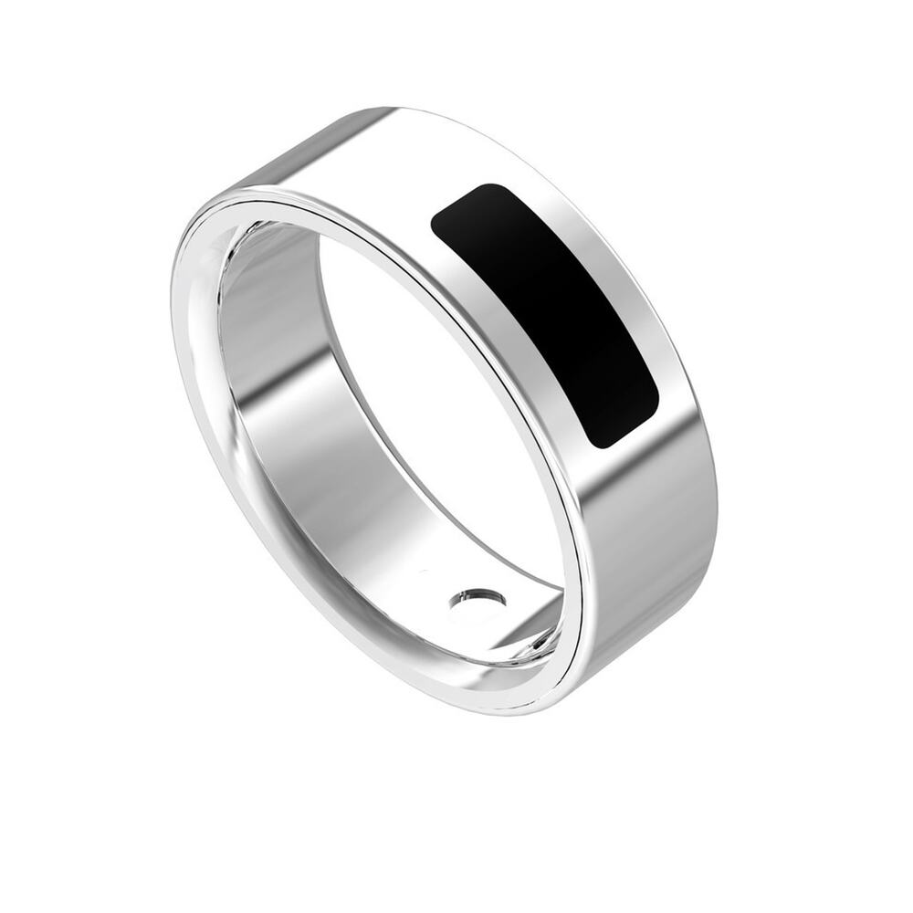 YOR Smart Ring VIBE Activity Tracker - Size 8 Silver Fitness Running Training